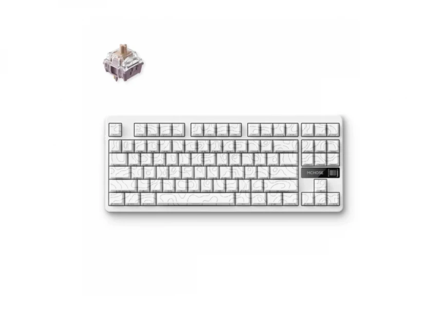 Bežična gaming tastatura MCHOSE G87 Mehanička white top...