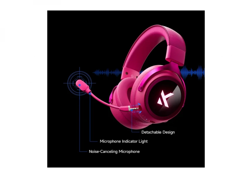 Bežične gaming slušalice MCHOSE X9 rose red