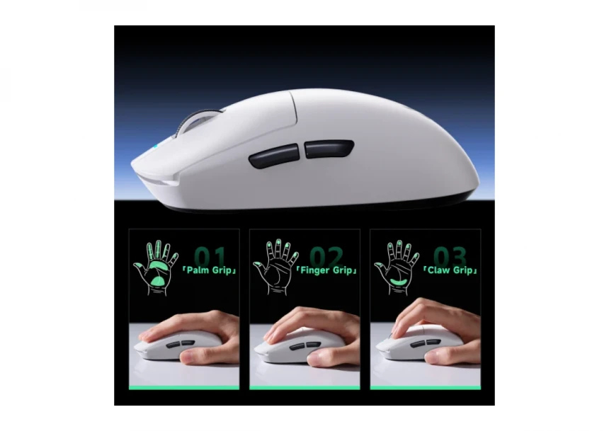 Bežični gaming miš MCHOSE A7 Pro S Lightweight white