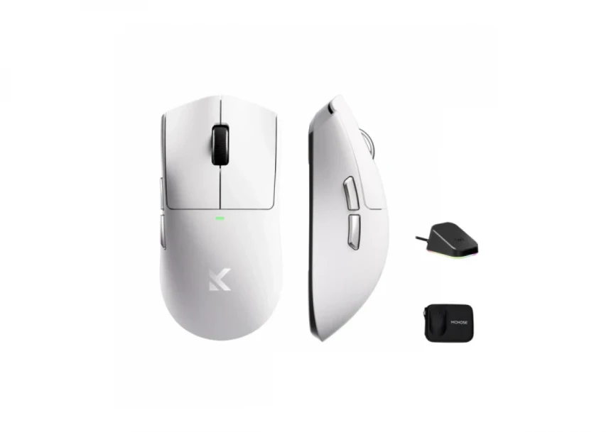 Bežični gaming miš MCHOSE K7 Ultra Lightweight white