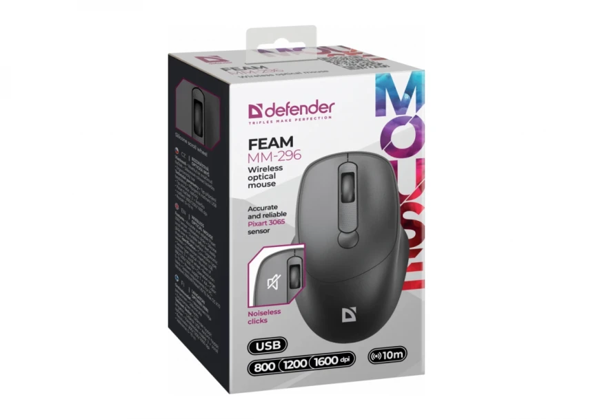 Bežični miš Defender Feam MM-296 crni