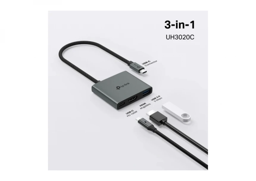Docking TP-Link USB Type-C 3-Port 100W