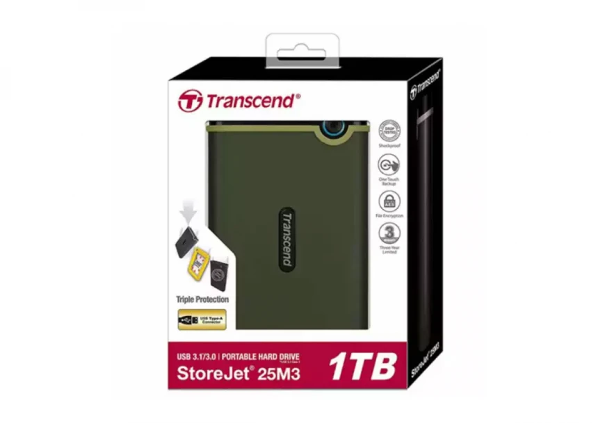 Eksterni hard disk 1TB Transcend TS1TSJ25M3G 3.1