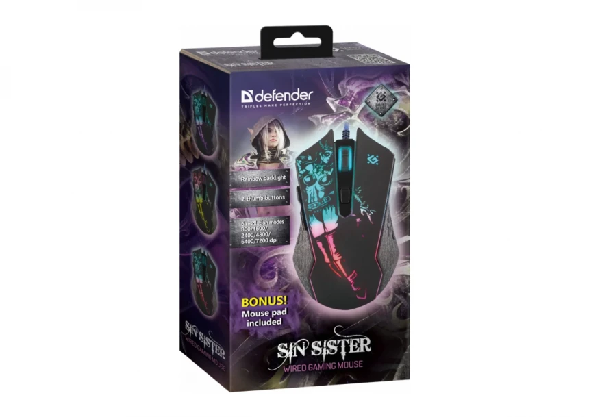 Gaming Miš Defender Sin Sister GM-933 7200dpi