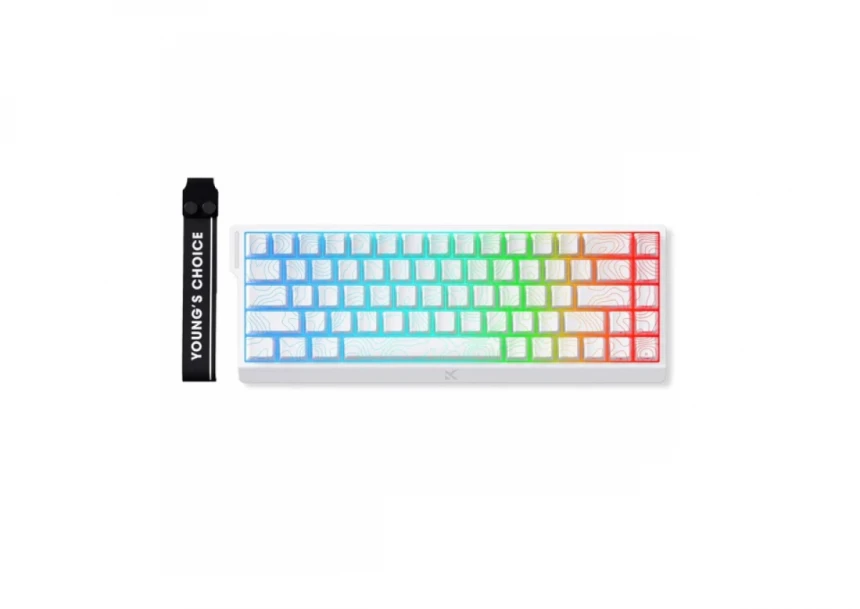 Gaming tastatura MCHOSE Ace 68 Hall Effect Magnetic Switch white topographic