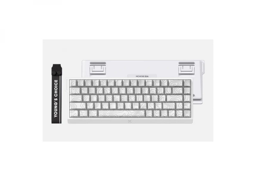 Gaming tastatura MCHOSE Ace 68 Hall Effect Magnetic Switch white topographic