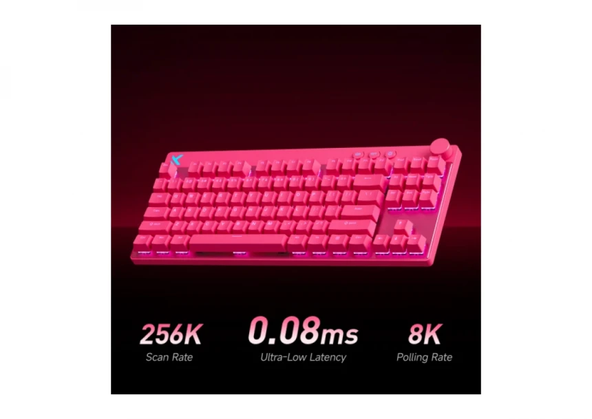 Gaming tastatura MCHOSE Mix 87 Hall Effect Magnetic Switch rose red