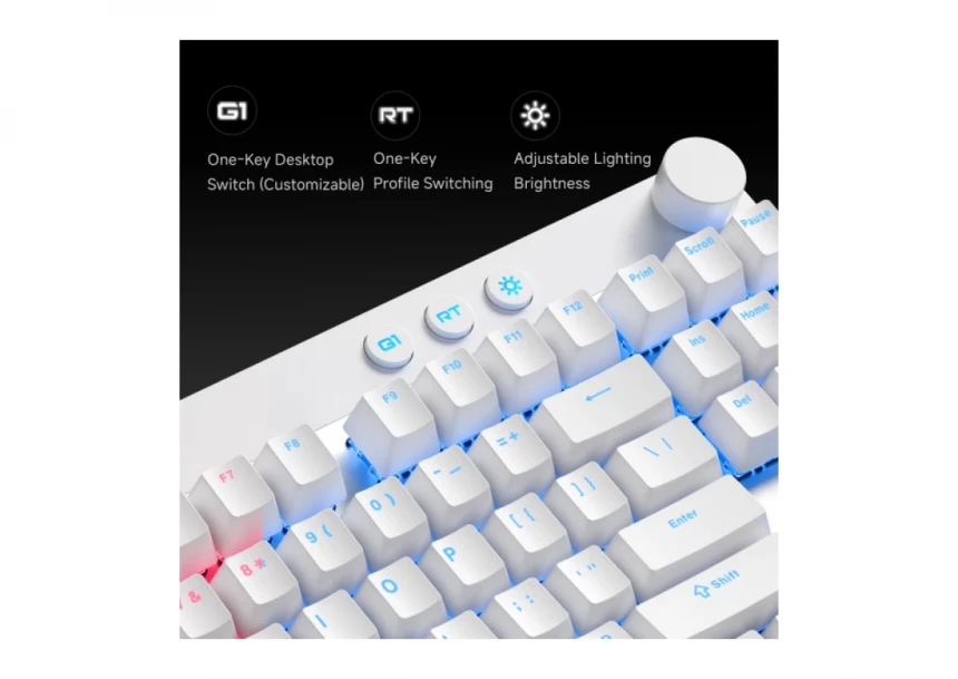 Gaming tastatura MCHOSE Mix 87 Hall Effect Magnetic Switch white