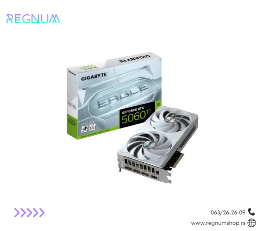 Racunar Regnum AURORA DESIGN / ryzen 7600X / B650MT / 5060 TI / 1TB nvme / 2x16gb RGB White / 850W