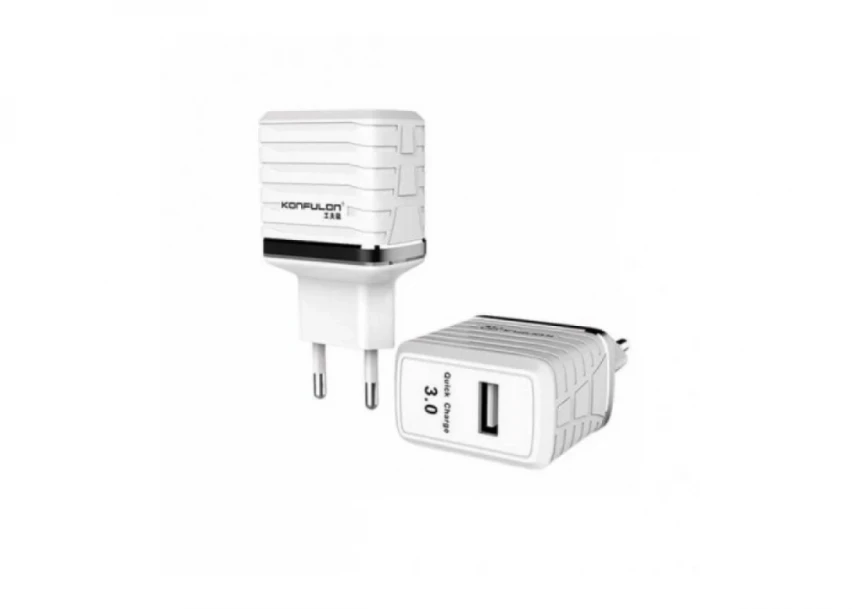 Kućni punjač Konfulon C32Q fast 18W USB-A + kabal USB-C