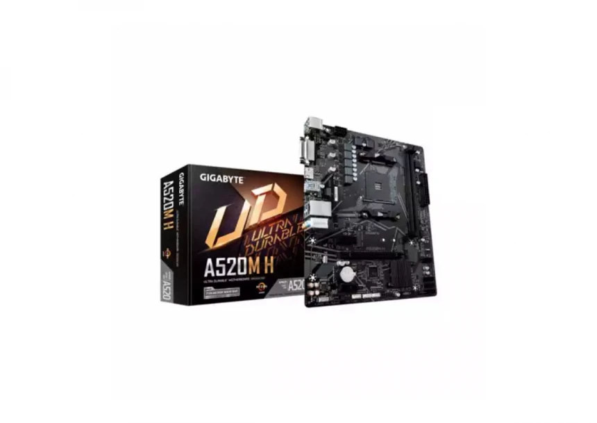 Matična ploča AM4 Gigabyte A520M H RGB  DVI/HDMI/M.2