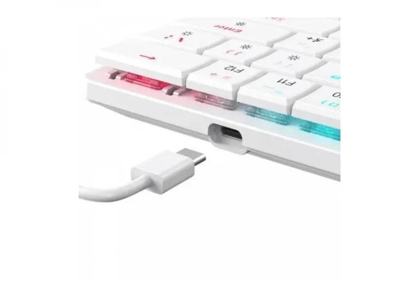 Mehanička tastatura White Shark Nagamaki GK 006211 Bela/Low Profile/Red switches/RGB