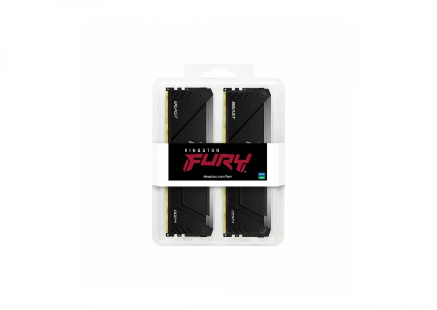 Memorija DDR4 16GB (2x8GB) 3600MHz Kingston Fury Beast RGB KF436C17BB2AK2/16