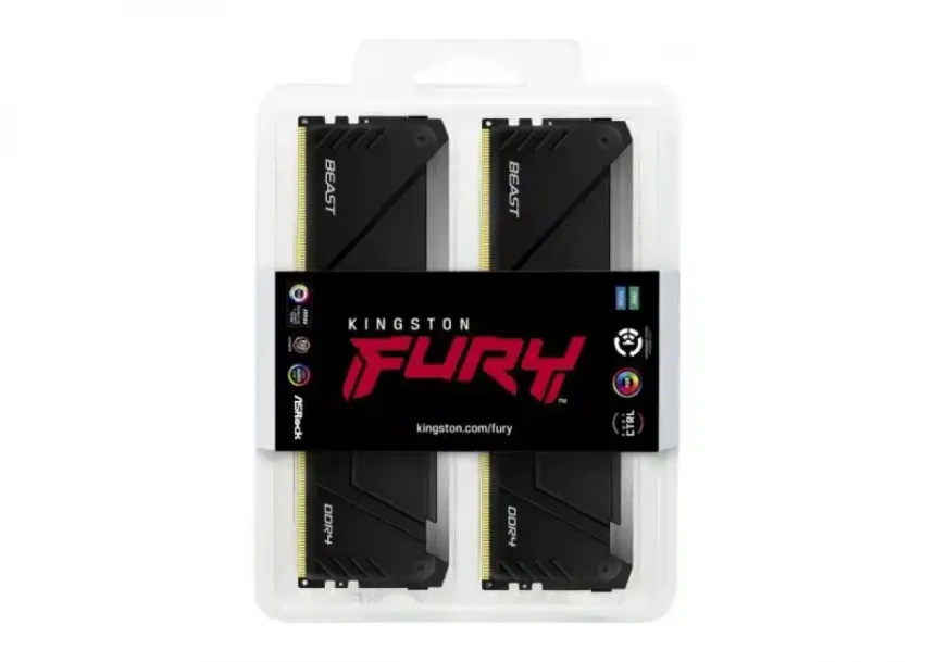 Memorija DDR4 64GB 3600MHz (2x32) Kingston Fury Beast RGB KF436C18BB2AK2/64