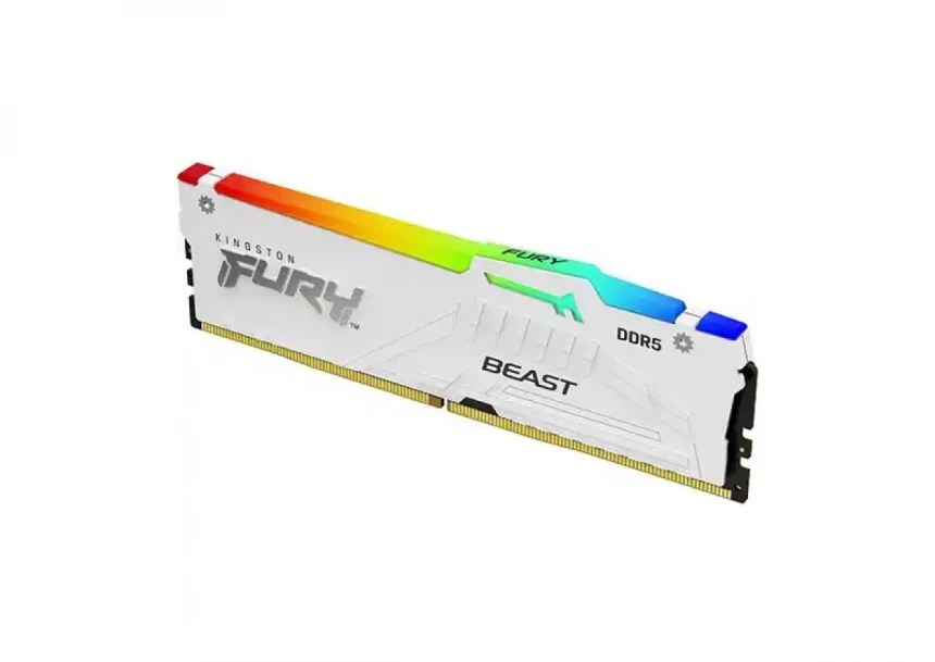 Memorija DDR5 16GB 5600MHz FURY Beast White RGB KF556C40BWA-16