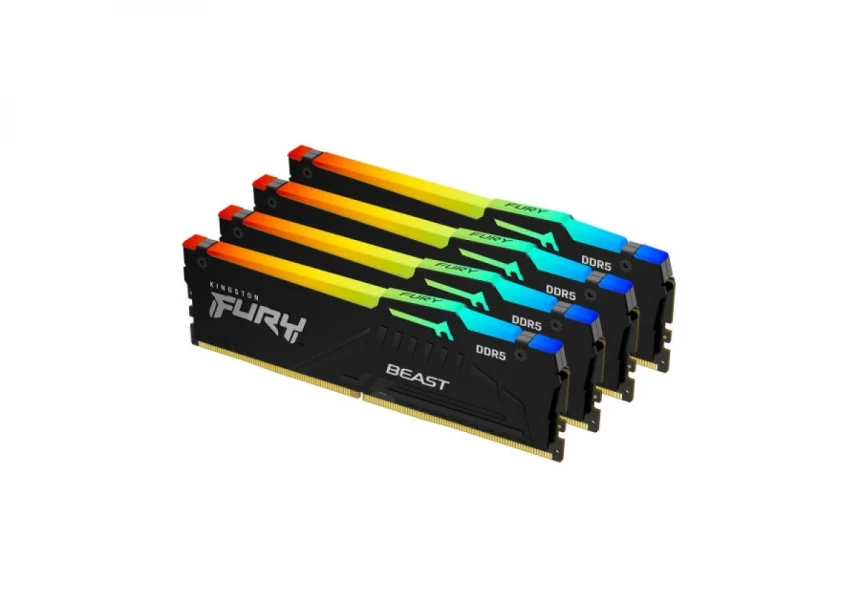 Memorija DDR5 64GB (4x16GB) 6000MT/s Kingston Fury Beas...