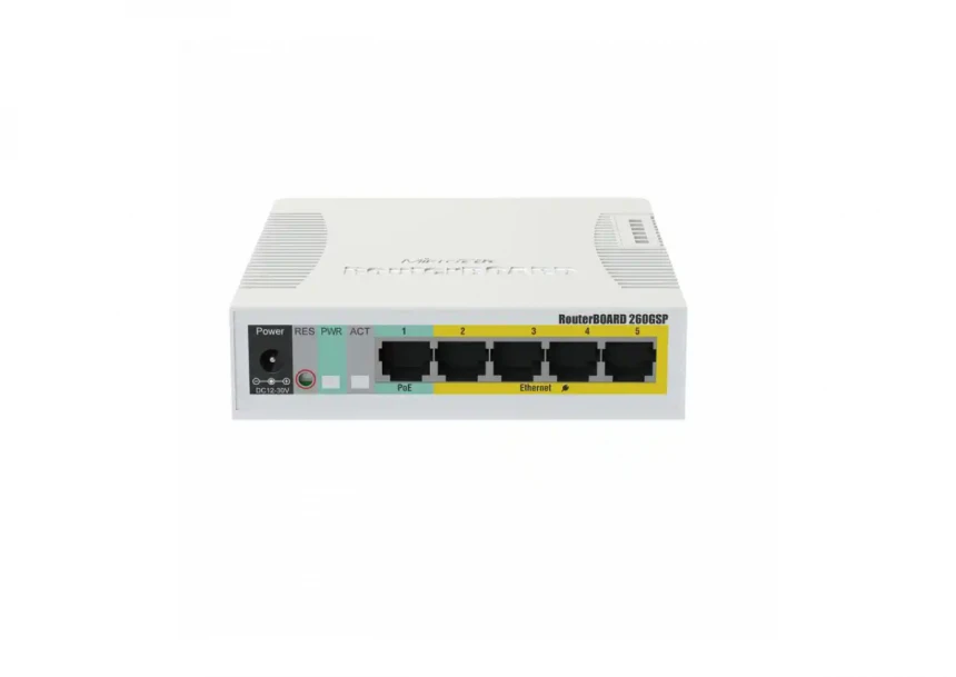 MikroTik RB260GSP / CSS106-1G-4P-1S PoE upravljiv svič ...