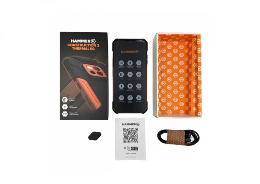 Mobilni telefon Hammer CONSTRUCTION 2 5G 8GB/256GB Orange IP69K