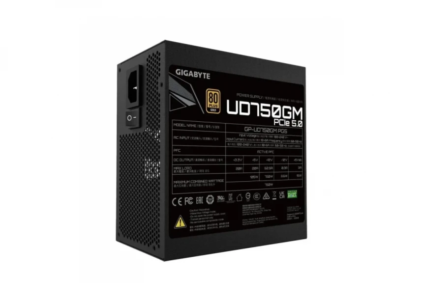Napajanje 750W Gigabyte GP-UD750GM PG5 Gold modularno