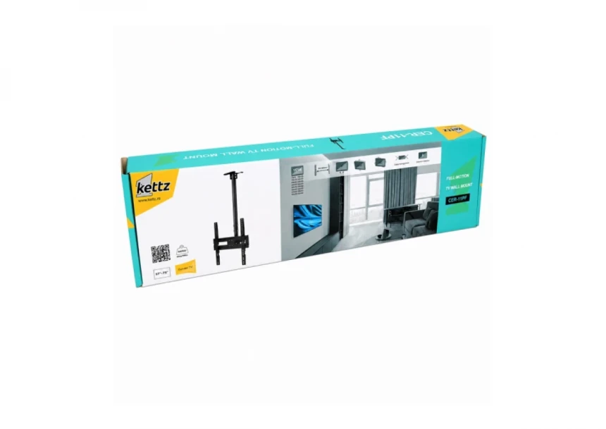 Nosač za TV Kettz CER-11PF 32-75/vesa max 400x400/45kg/plafonski