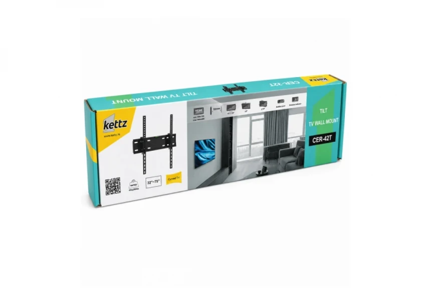Nosač za TV Kettz CER-42T 32-75/vesa max 400x400/45kg/podesivi