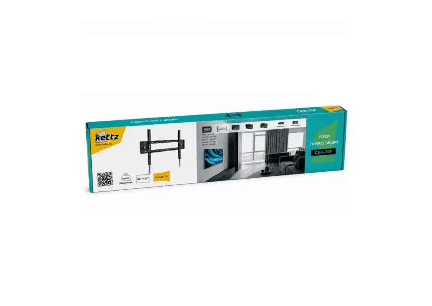 Nosač za TV Kettz CER-70F 65-120/vesa max 900x600/200kg/fiksni