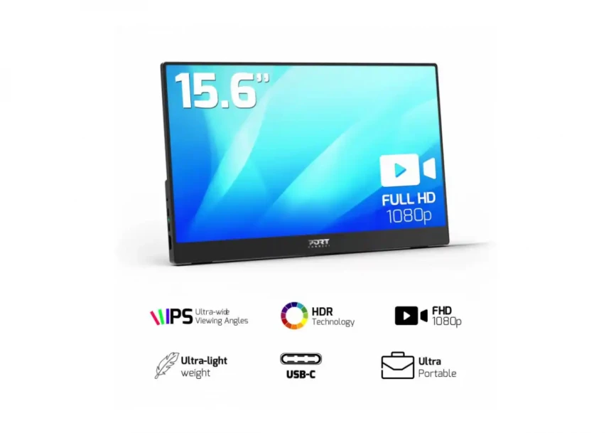 Portabl monitor 15.6 Port Designs 902101 1920x1080/IPS/HDMI/USB-A/USB-C/3.5mm/HDR
