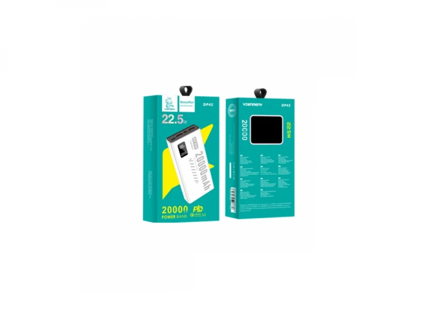Power bank Denmen DP45 20000Mah Fast PD20W /QC3.0/ 2xTypeC/1xUSB-A Beli