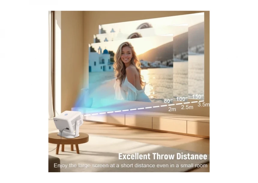 Projektor Zeus Z-R5 FHD 1920X1080/LEDLCD/6000LUM(350ANSI)/DuaWiFi/mirac/BT/HDMI/USB/AV/zv