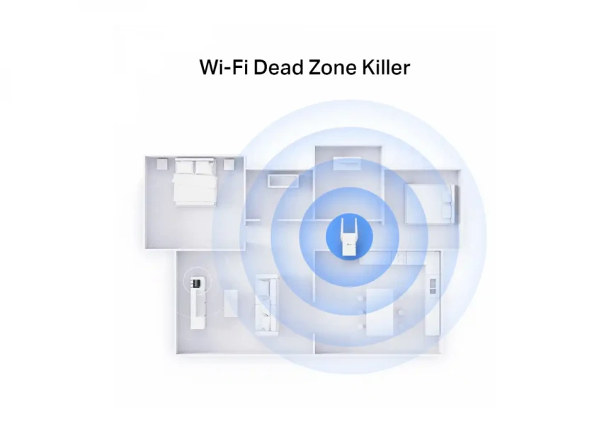 Range Extender TP-Link RE705X Wi-Fi 6/AX3000/3000Mbps/GLAN/Mesh/2 eksterne antene