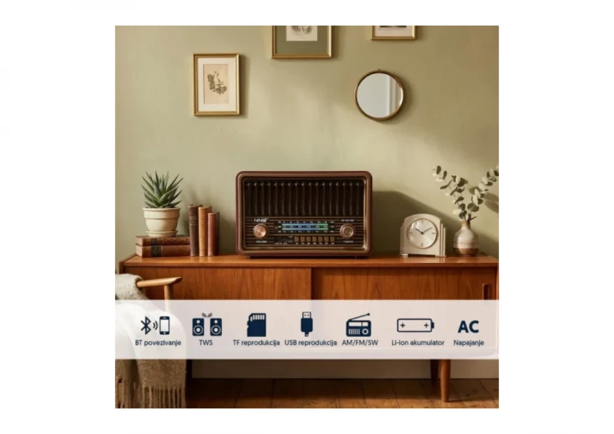 Retro RGB Bluetooth Radio 8075BT/B