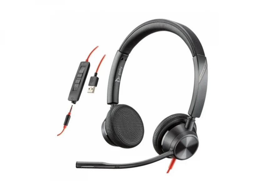 Slušalice sa mikrofonom Plantronics Poly Blackwire 3325...
