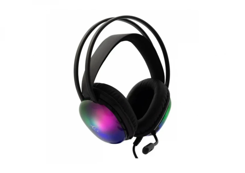 Slušalice sa mikrofonom White Shark PEACOCK 50mm/Multiplatform/RGB/Crna