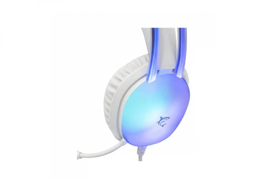 Slušalice sa mikrofonom White Shark PEACOCK 50mm/Multiplatform/RGB/Bela