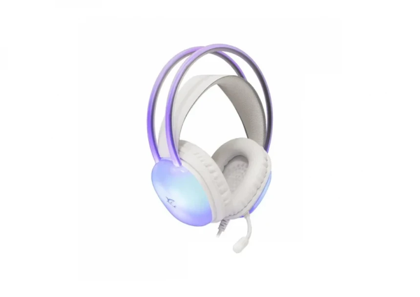 Slušalice sa mikrofonom White Shark PEACOCK 50mm/Multiplatform/RGB/Bela