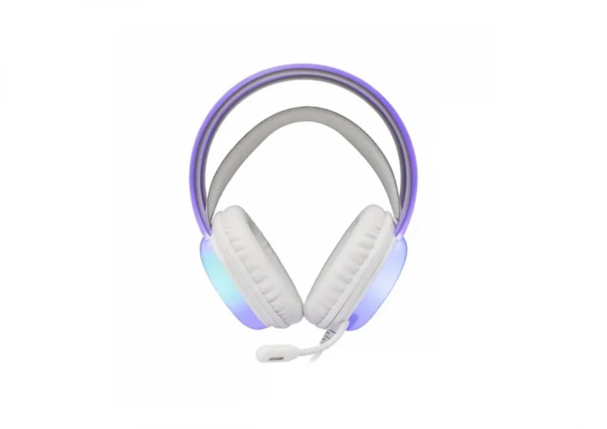 Slušalice sa mikrofonom White Shark PEACOCK 50mm/Multiplatform/RGB/Bela