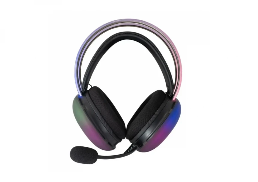 Slušalice sa mikrofonom White Shark FIREFLY 50mm/Multiplatform/RGB/Crna