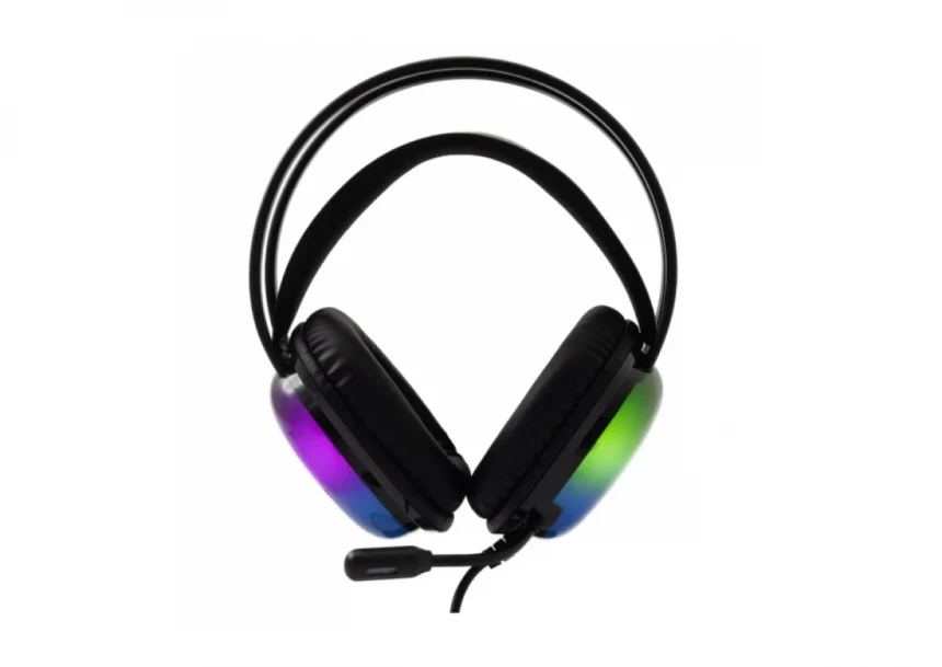 Slušalice sa mikrofonom White Shark PEACOCK 50mm/Multiplatform/RGB/Crna