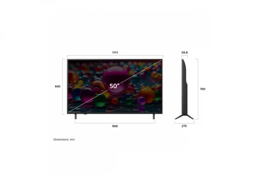 SMART LED TV 50 LG 50UA75003LA 3840x2160/4K/UHD/DVB-C/T2/S2/WebOS