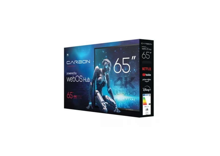 SMART QLED TV 65 Carbon 65QLED4KSW 3840x2160/4K/DVB-T2/Bluetooth/WiFi/Magic Remote/Frameless/webOS