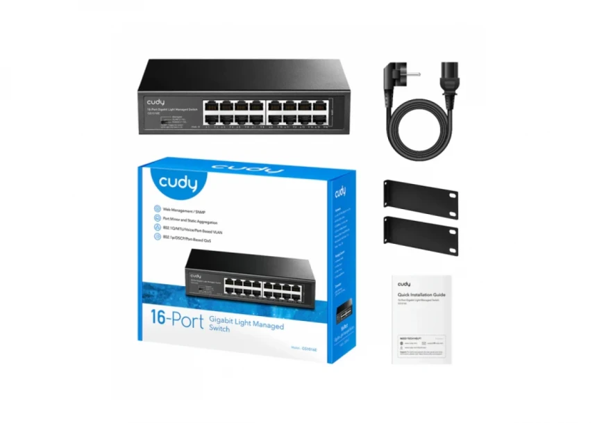 Svič 10/100/1000 16-port Cudy GS1016E Light Managed