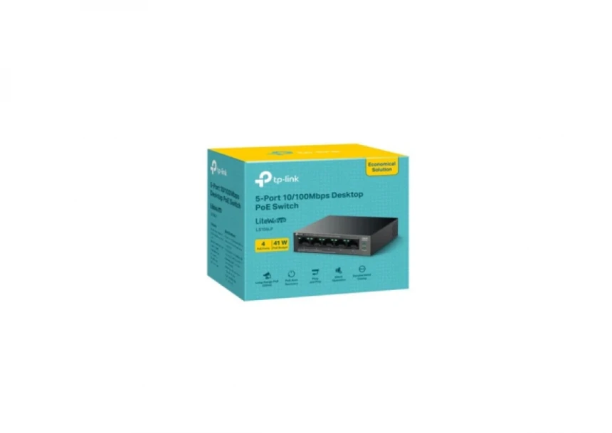 Switch 5 x 10/100 4-PoE TP-Link LS105LP metalno kućište