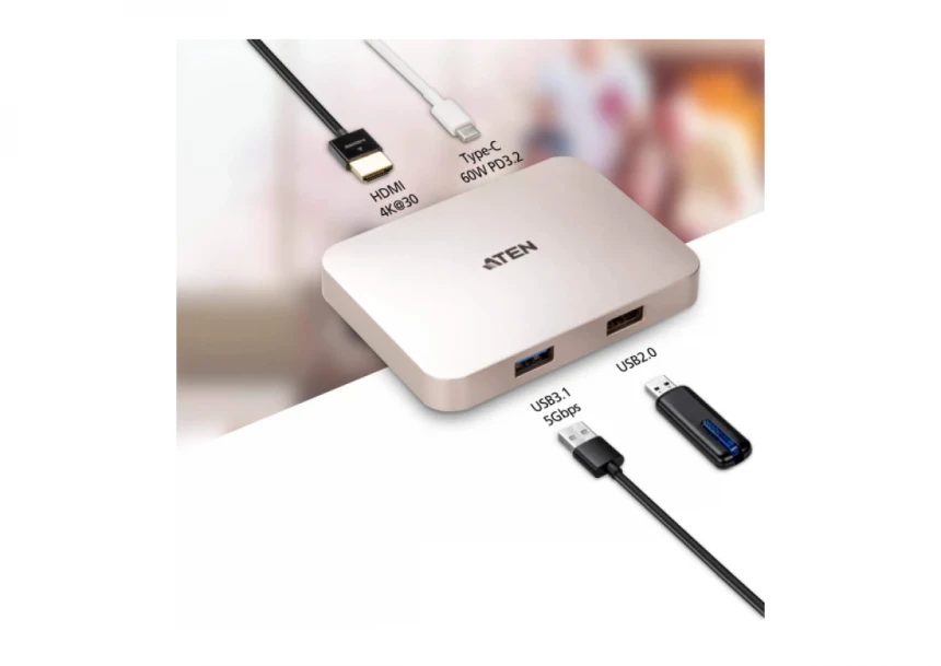 USB docking station ATEN UH3235 USB-C 4K Ultra mini