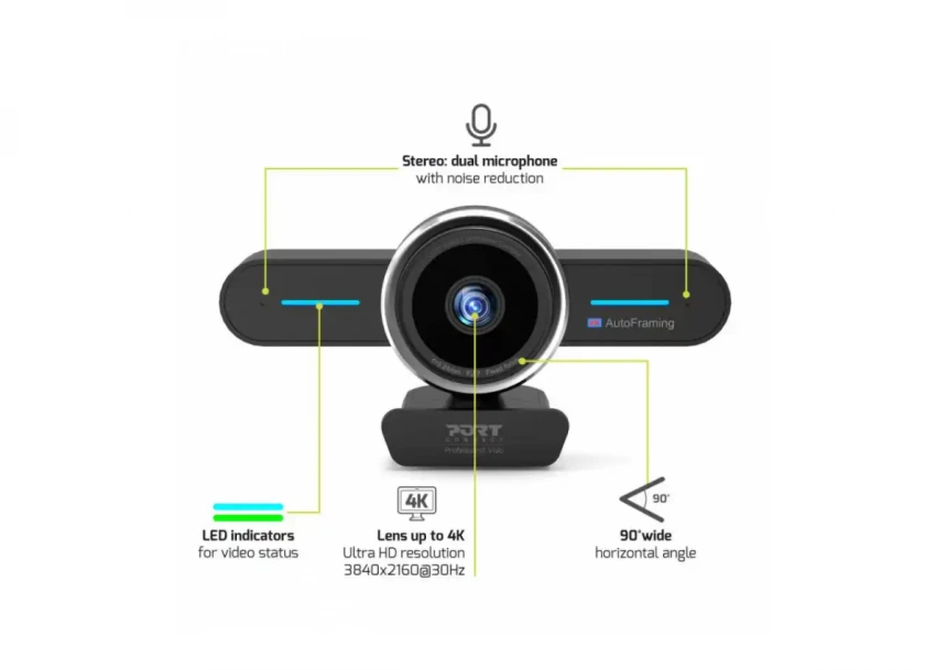 Web kamera Port Designs 4K stereo
